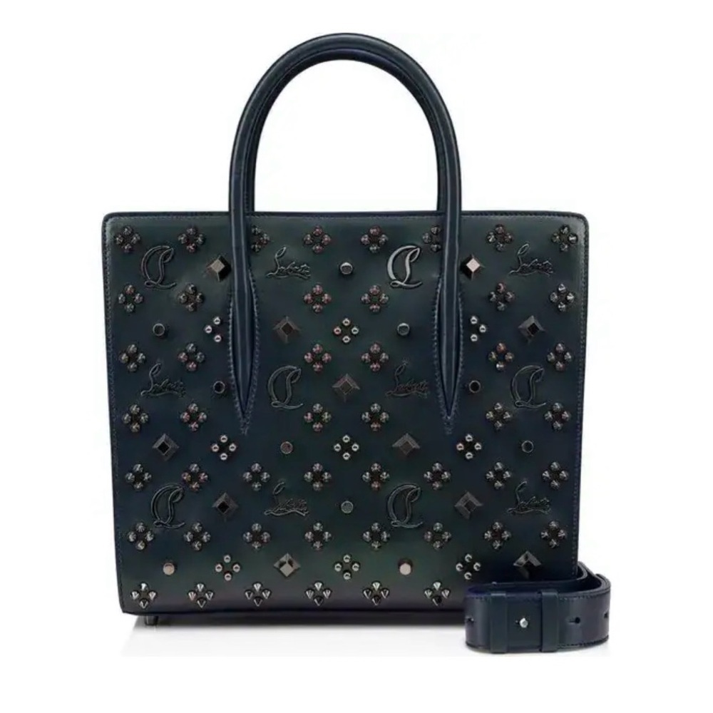 CHRISTIAN LOUBOUTIN  Paloma Loubinthesky Top Handle Bag - Zaffiro/Gun Metal NEW
